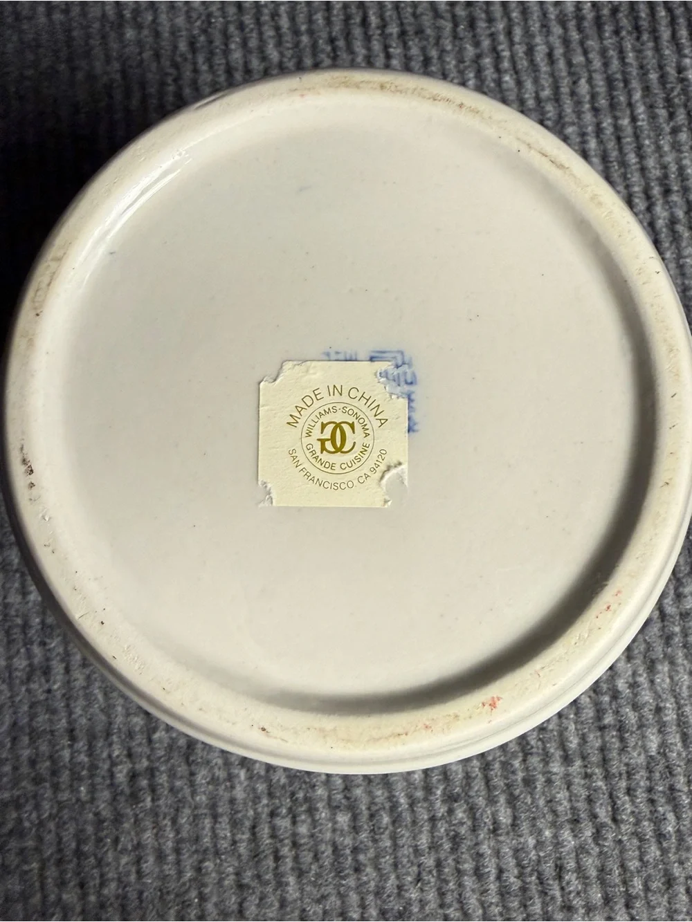 Vintage William Sonoma Blue and White Dragon Porcelain Brush Pot Bitong